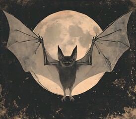 Portrait of bat animal for atmospheric as gothic 