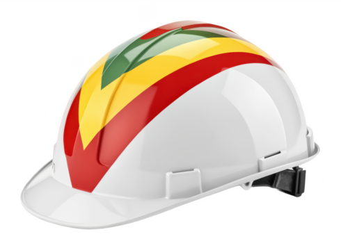 Helmet decal png safety sticker png reflective decal png headgear label png hard hat png white background image