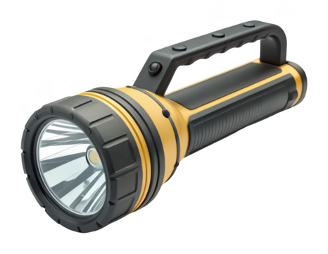 Flashlight png worker torch png handheld light png compact flashlight png utility lamp png white background image