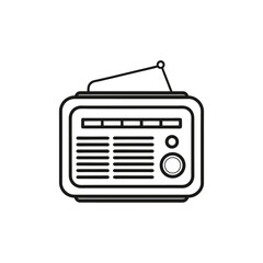 retro radio vector illustration with white background