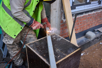 Welding Sparks Are Flying High as Metalwork Beautifully Takes Shape in the Workshop