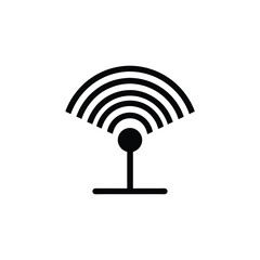 WLAN access point icon line art on white background