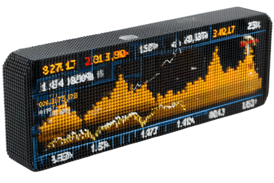 Stock Market Data Financial Graph Cryptocurrency Chart Abstract Pixel Art Business Analytic