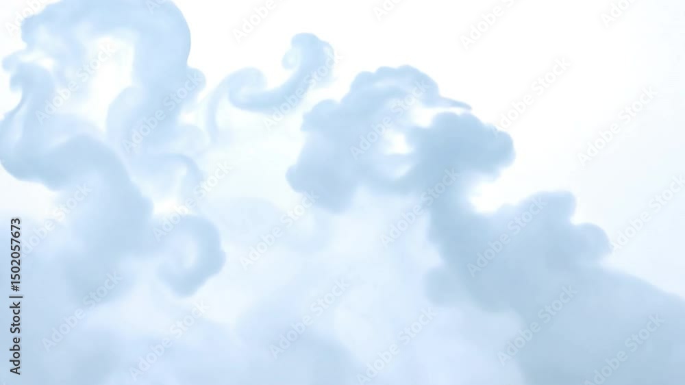 Poster soft blue swirl of clouds an abstract texture of natures calm and tranquility in sky, inviting peace