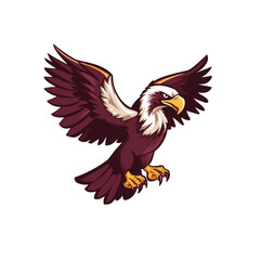 Hawk mascot logo flat vector design