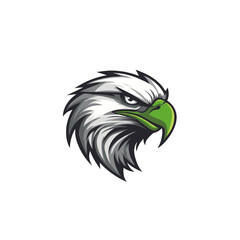 Hawk head mascot logo flat vector design