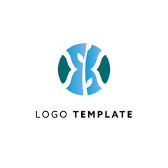 Pigeons with branch logo design. Minimalizm style symbol vector illustration