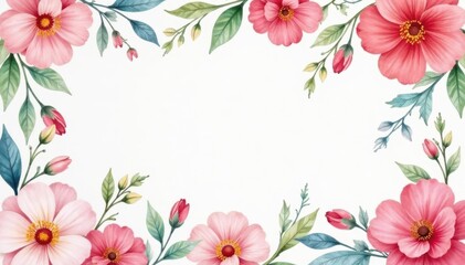 Delicate watercolor floral pattern, perfect for spring flyers , bloom, pretty, art