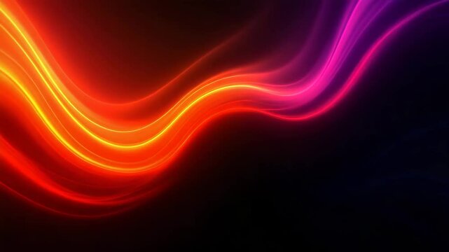 V&iacute;deo impactante con degradados de luz vibrantes y flujos de energ&iacute;a din&aacute;mica sobre fondo abstracto negro

