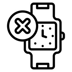 smartwatch delete icon
