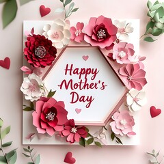 Floral Mother's Day greeting card design.