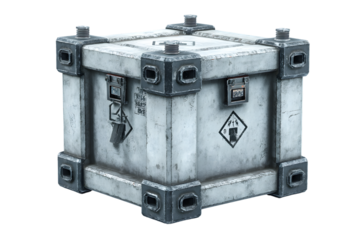 Industrial Metal Cargo Crate SciFi Container Futuristic Box 3D Render