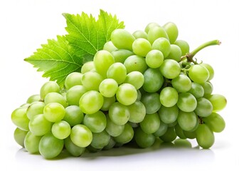 green grapes isolated on white background