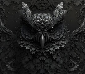 Portrait of owl animal for atmospheric as gothic 