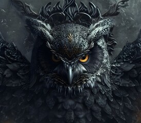 Portrait of owl animal for atmospheric as gothic 