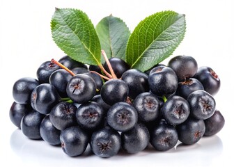 chokeberry isolated on white background