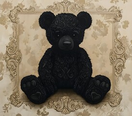 Portrait of teddy animal for atmospheric as gothic 