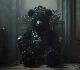 Portrait of teddy animal for atmospheric as gothic 
