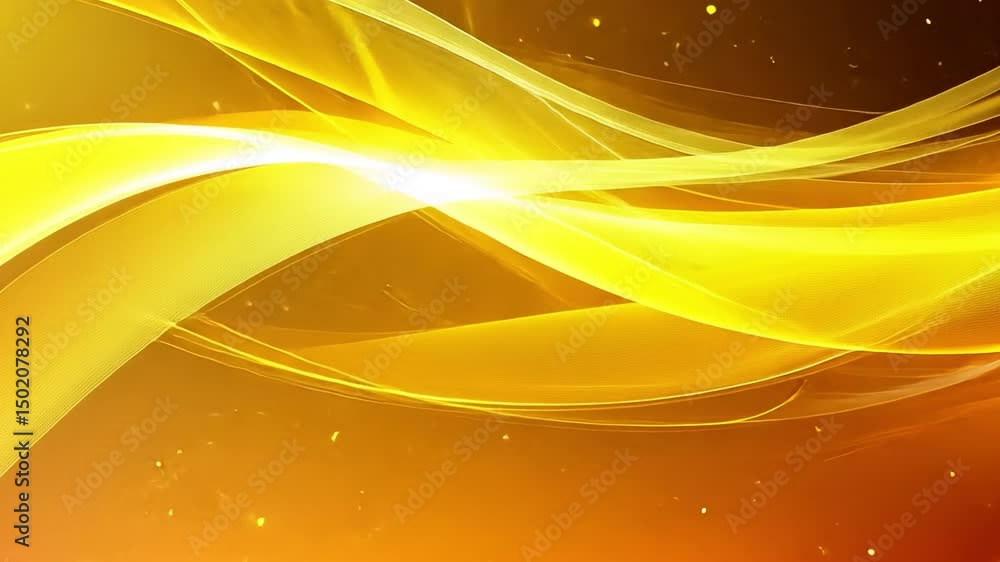 Poster vibrant abstract background with flowing yellow and orange waves design of light, energy, and textur