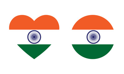Fototapeta premium Indian flag in different shapes