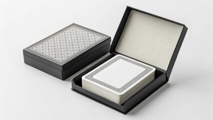 Elegant Black Gift Box with Cards