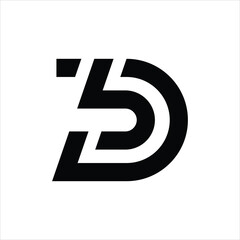 DB letter logo, vector 