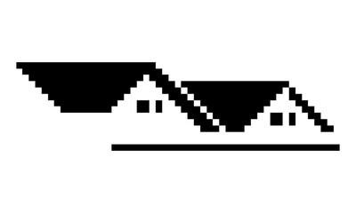 pixel art home vector logo
