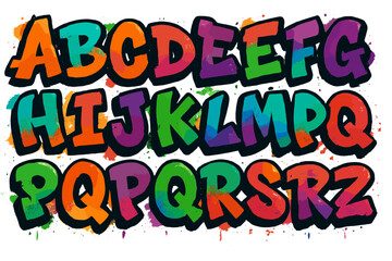 Vibrant graffiti letters on a wall showcasing artistic urban expression in bright colors