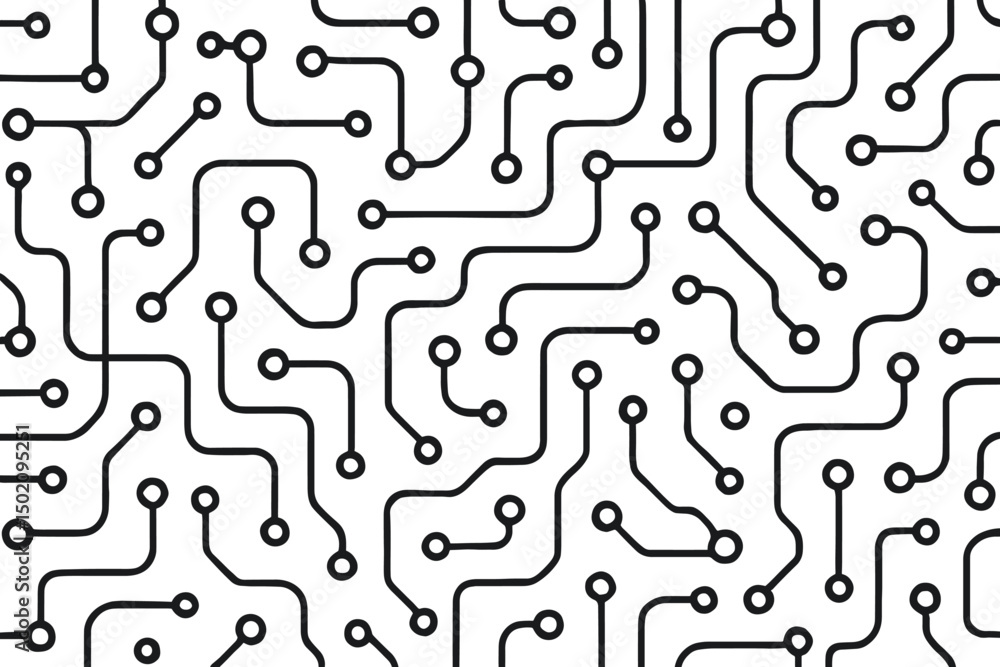 Poster complex circuitry pattern illustrating modern technology and connectivity in digital designs with in