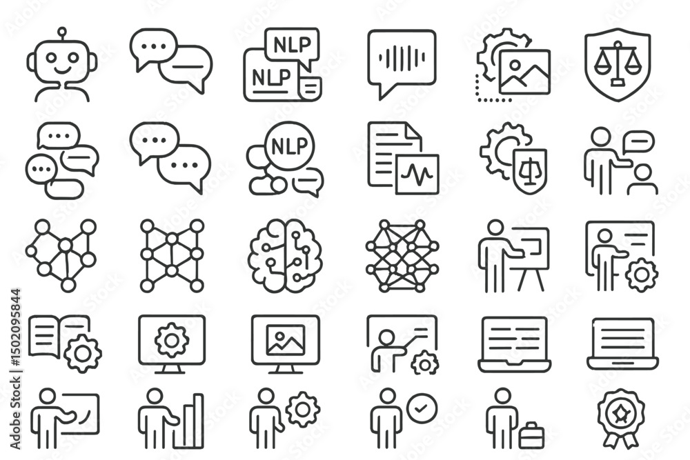 Poster tools and concepts of natural language processing in a modern technology workspace