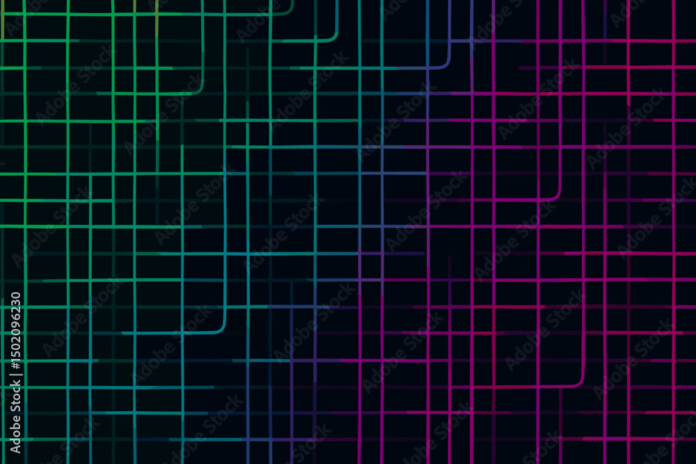 Aufkleber colorful geometric lines create a striking visual display on a dark background