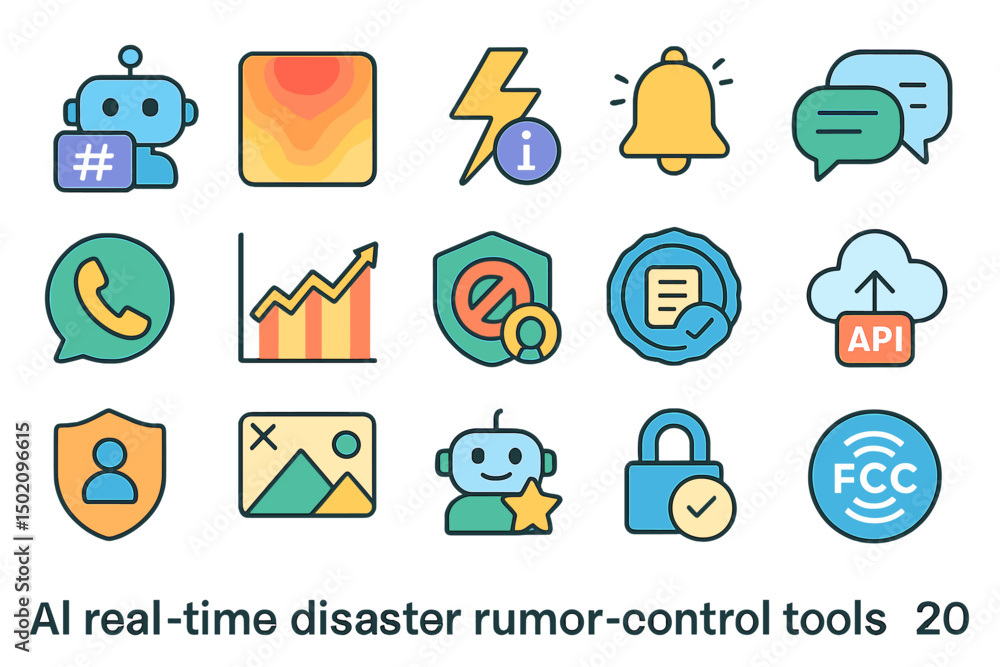 Poster innovative ai tools for real-time disaster management and rumor control designed for effective commu