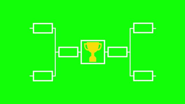 white line championship board animation, 32 team tournament bracket championship template, Championship bracket schedule for football, basketball, baseball or tennis.