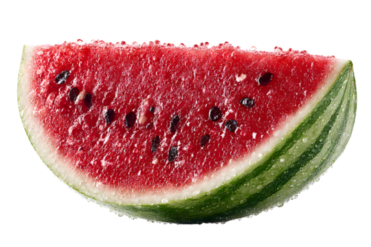 Watermelon slice juicy red summer fruit refreshing wet closeup food photography delicio