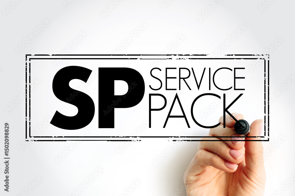 Poster sp - service pack a collection of updates, fixes, or enhancements to a software program delivered in