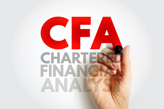 CFA Chartered Financial Analyst - program is a postgraduate professional certification, acronym text concept background