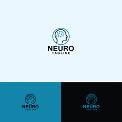 Neuro mind logo design template