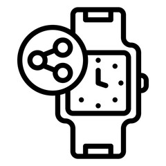 smartwatch share icon
