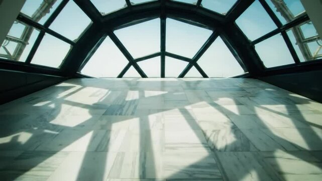Architectural Marvels Shadow Play On Marble Floor