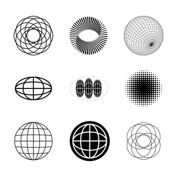 abstract geometric shapes. Memphis, basic geometric elements. Aesthetic boho elements. Simple shapes, symbols and frames. vector eps 