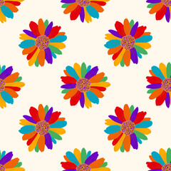 seamless floral pattern, pride month