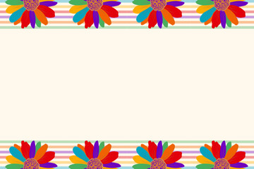 Obraz premium abstract colorful background, frame, Flowers seamless pattern, pride month, colorful, flower ,pattern ,be love ,wallpaper ,LGBTQ 