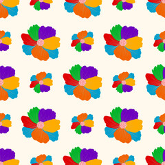 Flowers seamless pattern, pride month, colorful, flower ,pattern ,be love ,wallpaper 
