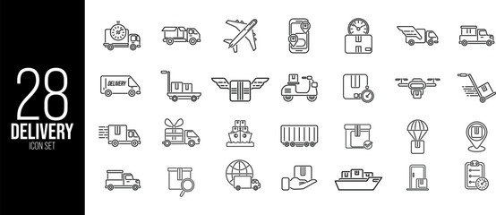 Shipping and Delivery Icons – Vector Set for E-commerce