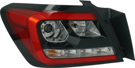 Modern Car Taillight Assembly Red Clear Lens Automotive Part Rear Light LED Replacement