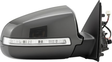 Exterior Car Side Mirror Replacement Part Gray LED Turn Signal Automotive Accessory