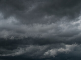 Monsoon storm with dark clouds