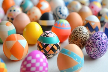 Colorful decorated Easter eggs (2)