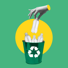 Recycling, Plastic, Bottles, Recycling Bin, Environmental, Responsibility, Waste, Management,...