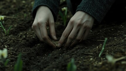 Hands planting seeds in soil (1)